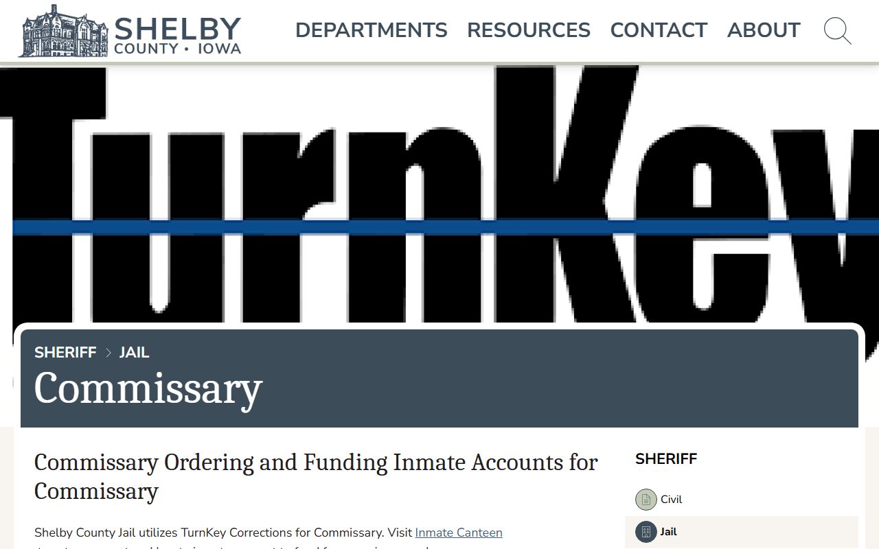 Shelby County Jail commissary and inmate deposit fee records